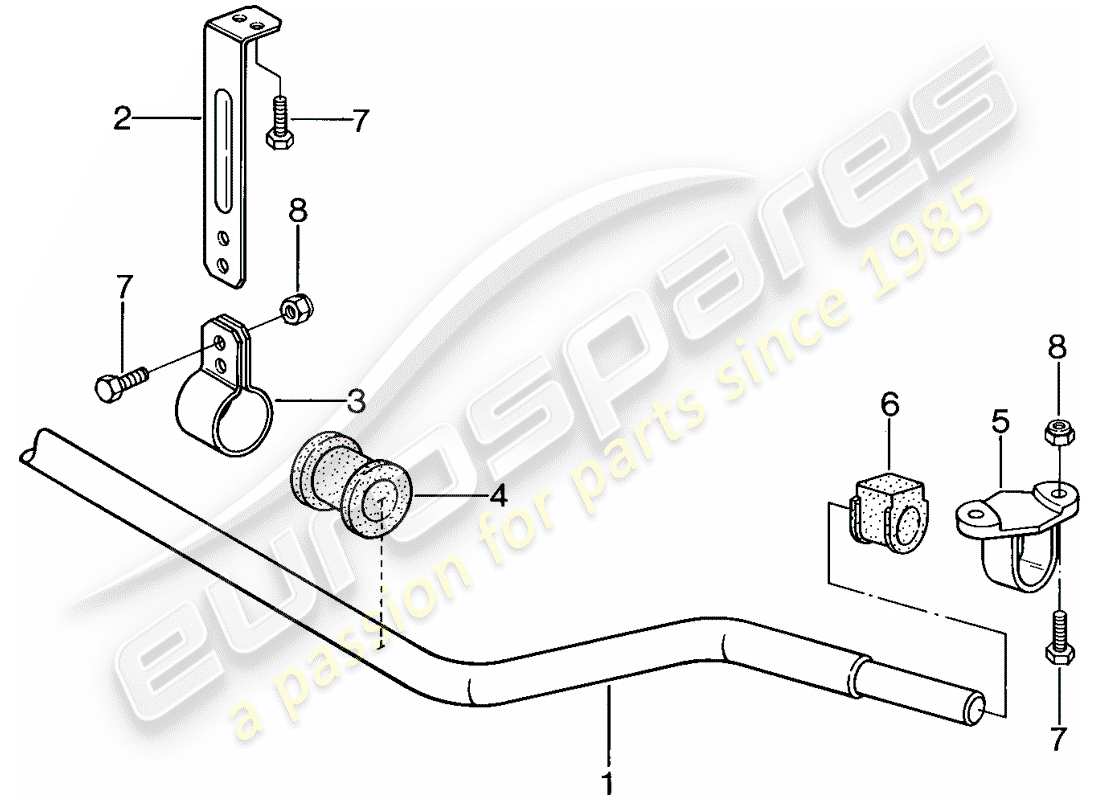 porsche 944 (1983) stabilizer part diagram