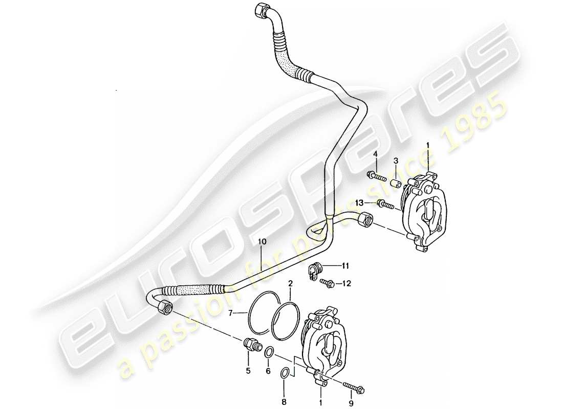 porsche 996 gt3 (2005) oil supply - return line part diagram