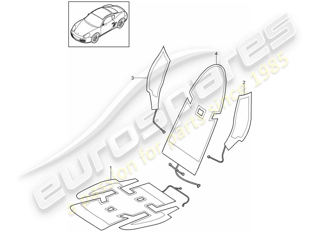 porsche cayman 987 (2009) heater part diagram