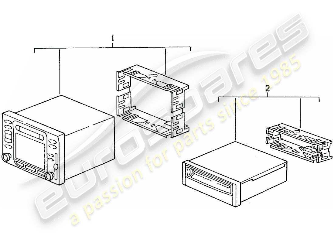 porsche replacement catalogue (2012) navigation system part diagram