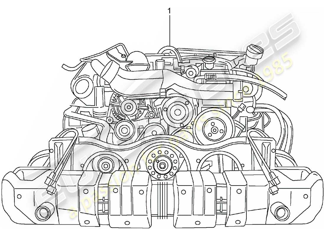 porsche replacement catalogue (1980) replacement engine part diagram