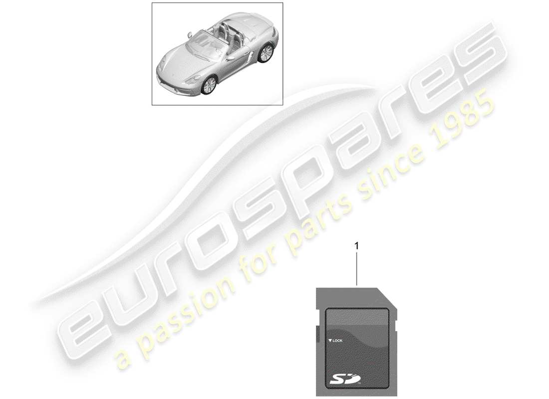 porsche 718 boxster (2019) sd memory card for updating part diagram