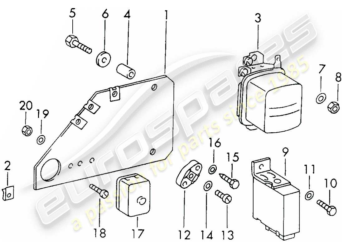 porsche 911/912 (1969) plate part diagram