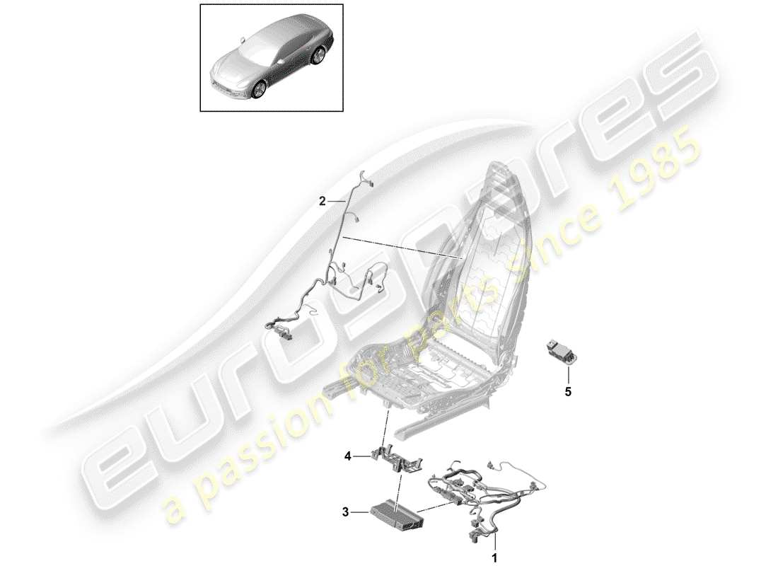 porsche panamera 971 (2018) wiring harnesses part diagram