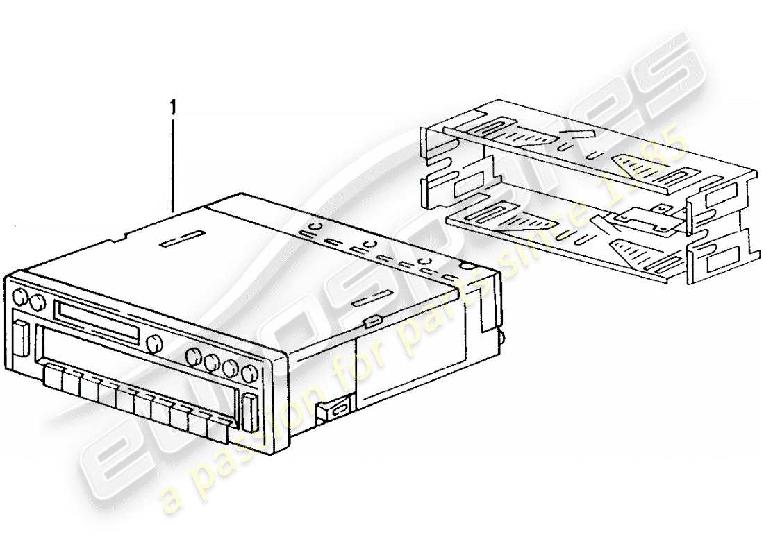 porsche tequipment catalogue (1991) radio unit part diagram