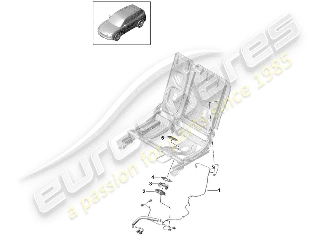 porsche cayenne e3 (2020) harness part diagram