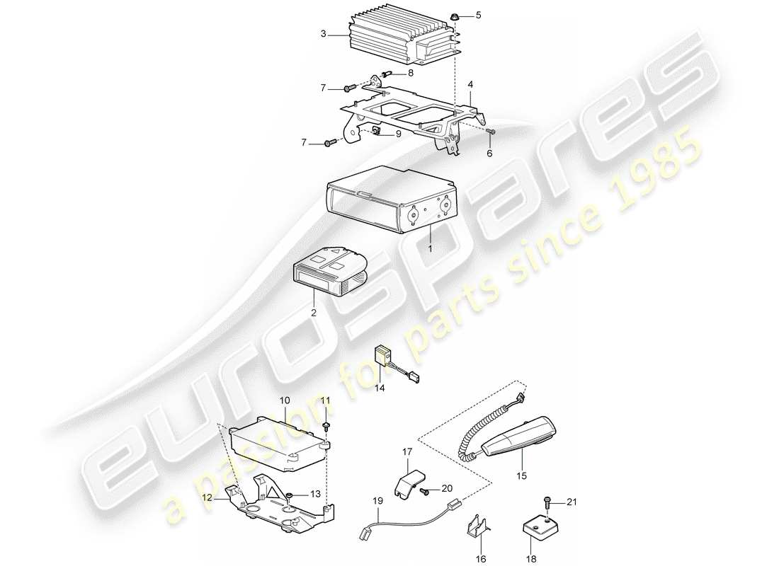 porsche cayenne (2010) amplifier part diagram