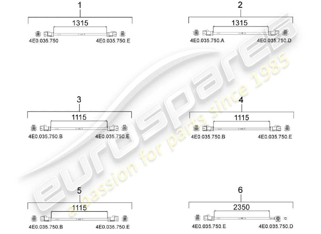 porsche macan (2019) connecting line part diagram