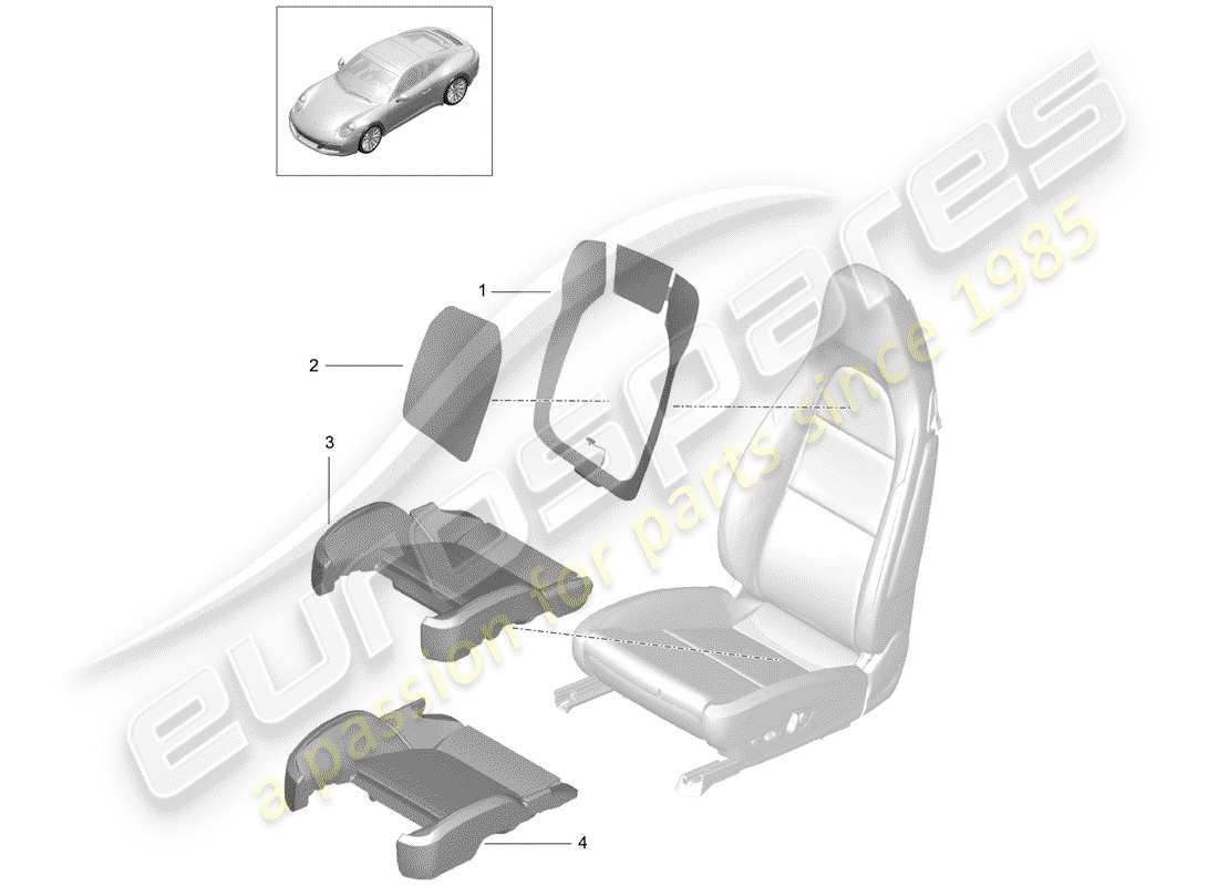 porsche 991 gen. 2 (2017) heater element part diagram