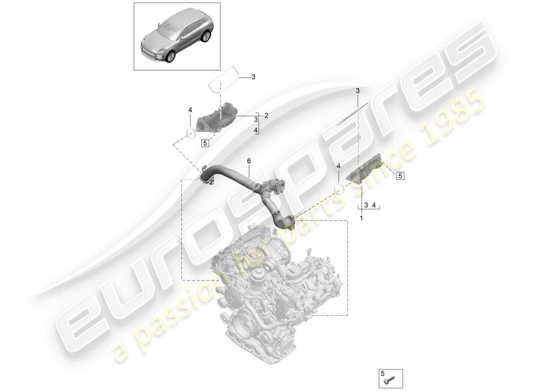 porsche macan (2019) intake air distributor part diagram