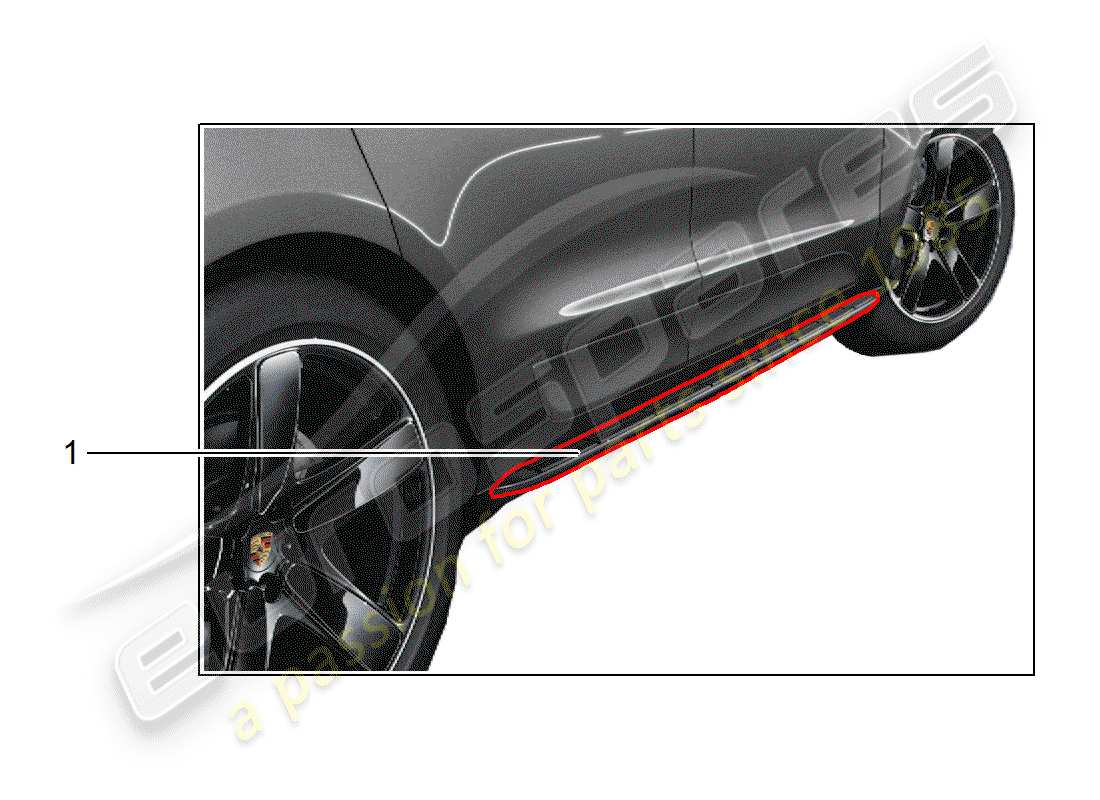 porsche tequipment macan (2015) step part diagram