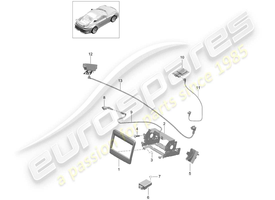 porsche 991r/gt3/rs (2019) electric parts for part diagram