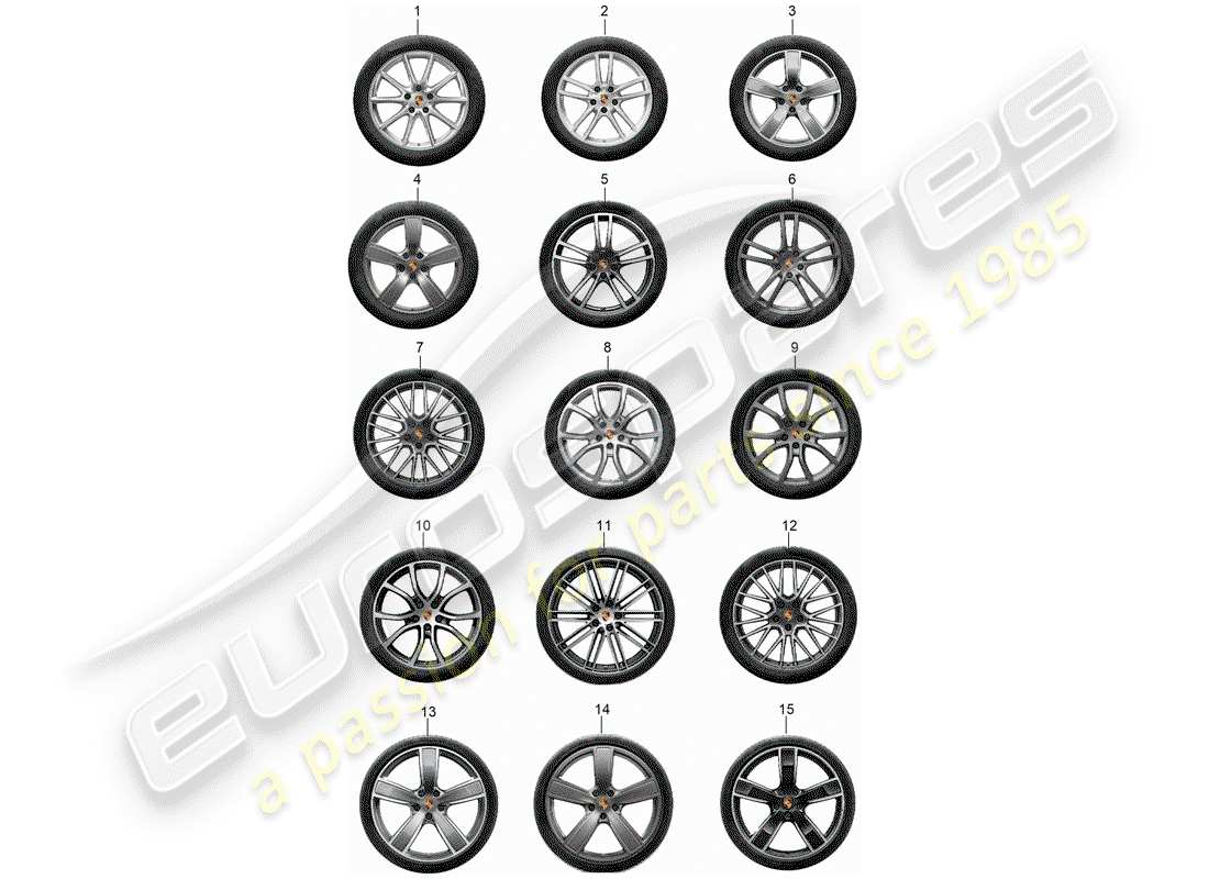 porsche tequipment cayenne (2017) gear set part diagram