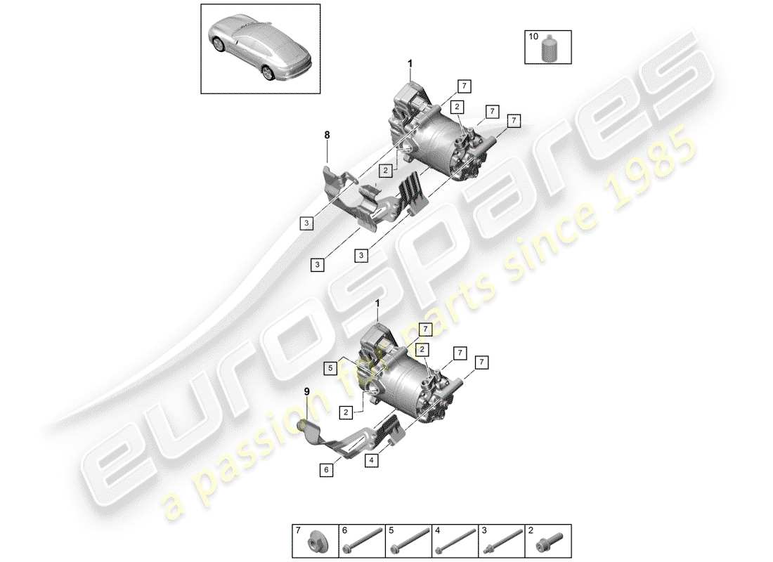 porsche panamera 971 (2018) air conditioner part diagram