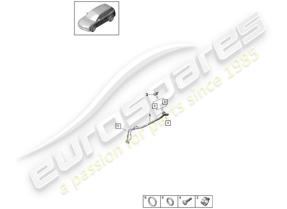 porsche cayenne e3 (2020) refrigerant circuit part diagram