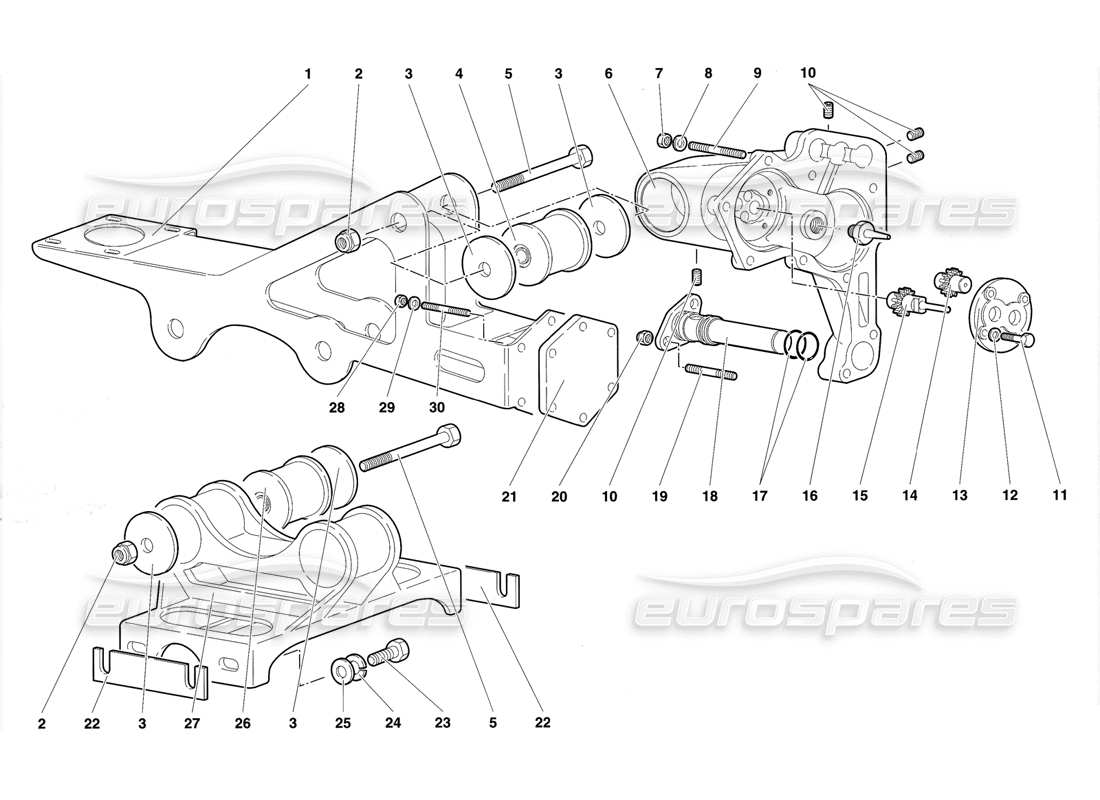 lamborghini diablo se30 (1995) gearbox oil pump part diagram