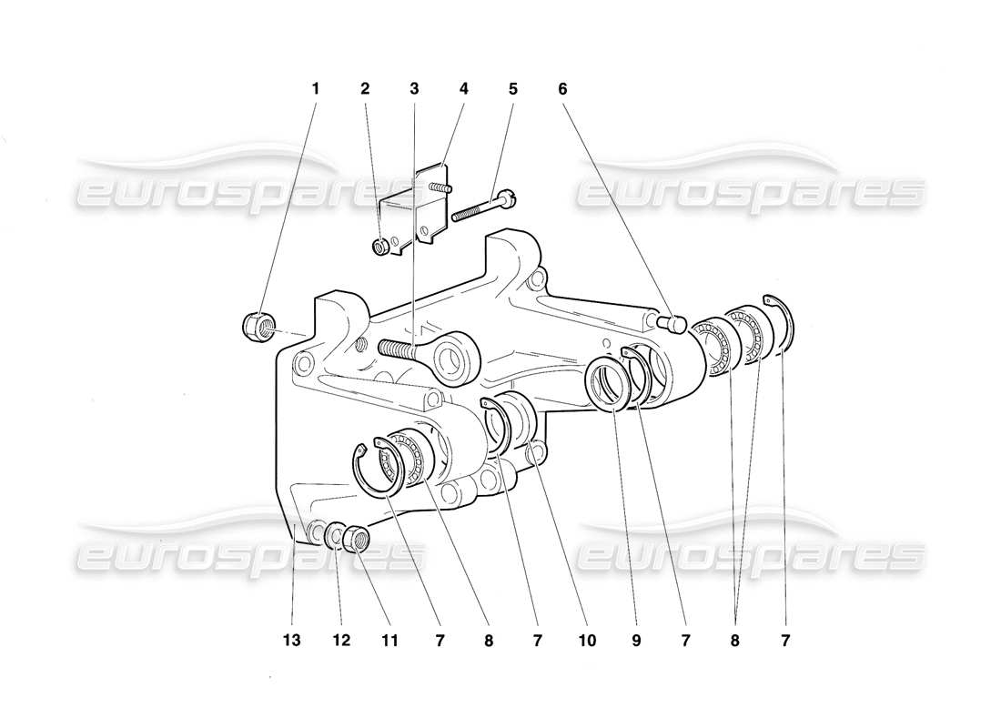 lamborghini diablo se30 (1995) pedal mounting part diagram