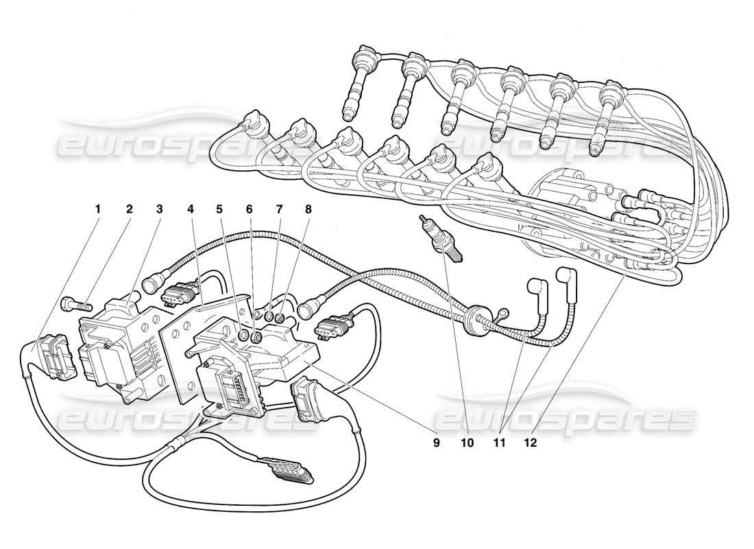 lamborghini diablo se30 (1995) electrical components part diagram