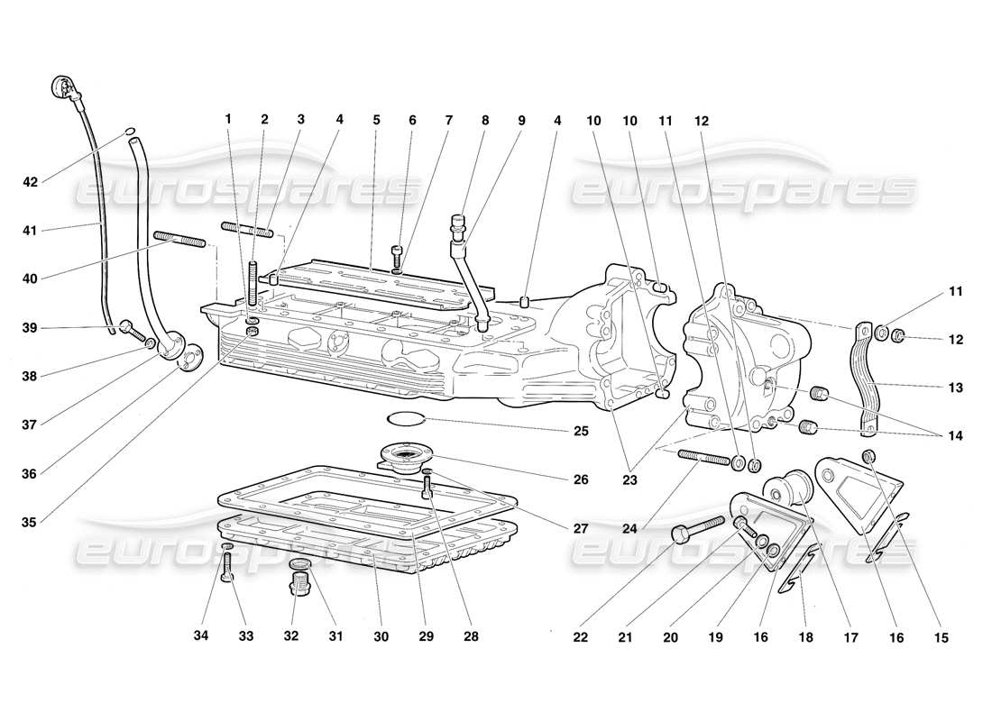 lamborghini diablo sv (1997) oil sump part diagram