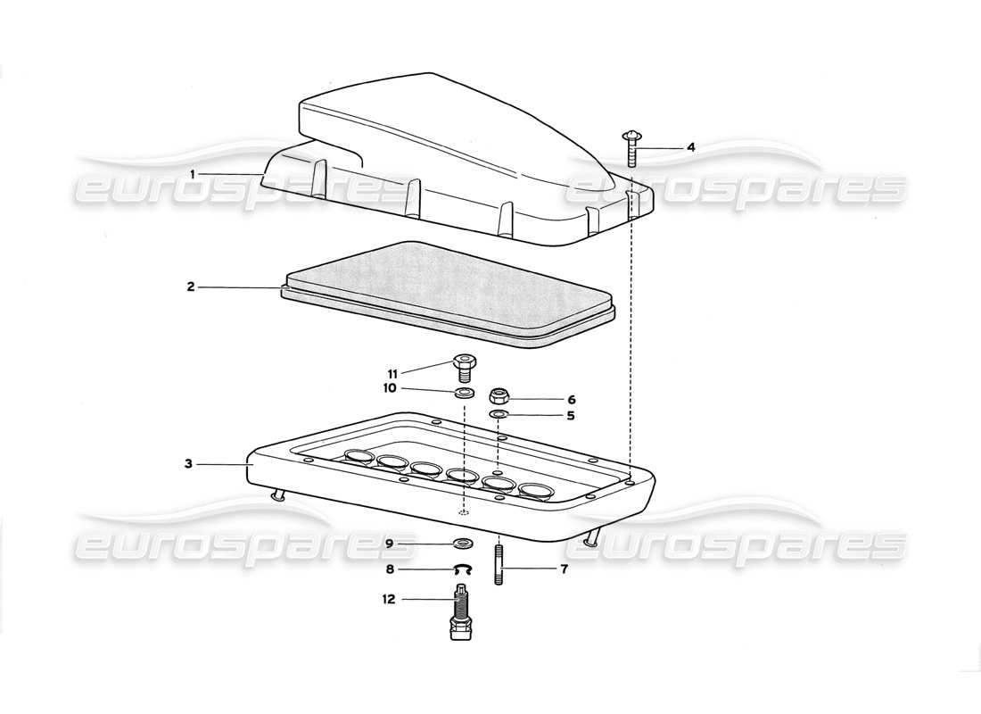 lamborghini diablo gt (1999) air filters part diagram