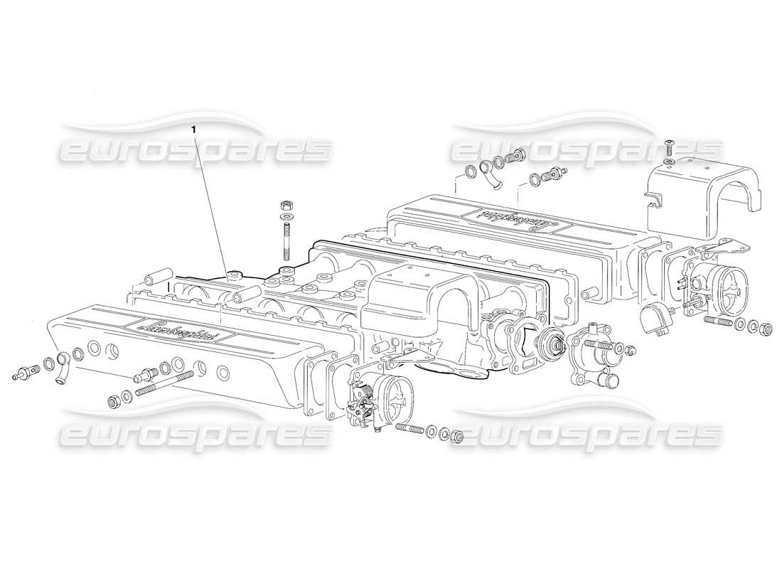 lamborghini diablo sv (1997) intake manifold part diagram