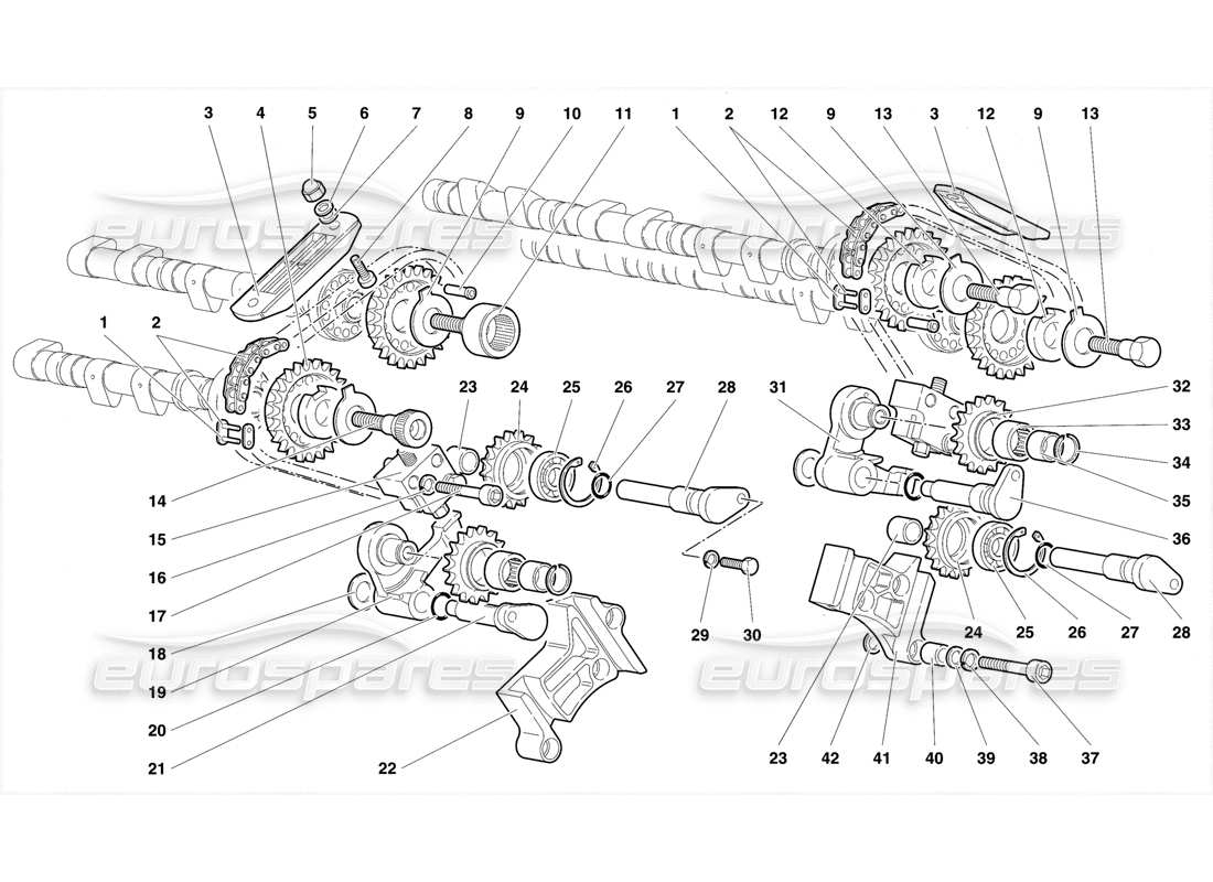 lamborghini diablo se30 (1995) timing system part diagram