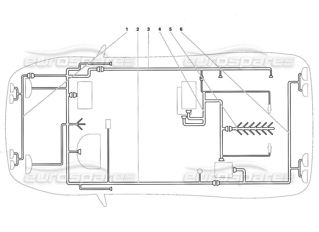 lamborghini diablo se30 (1995) electrical system (until se 079-150) part diagram