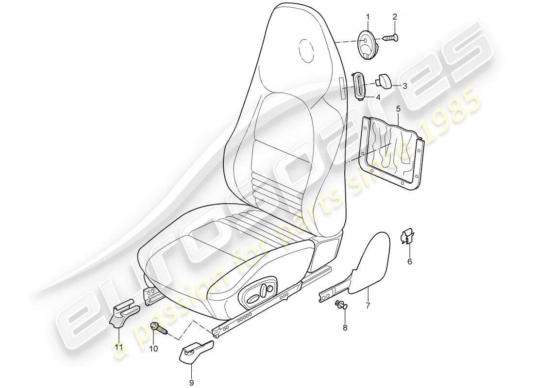 a part diagram from the porsche boxster 986 (2003) parts catalogue