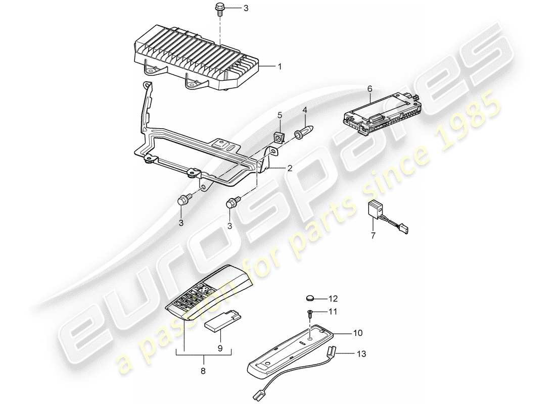 porsche cayenne (2009) amplifier part diagram