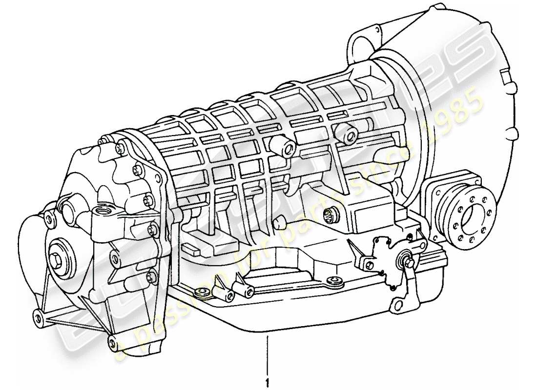 porsche 993 (1998) tiptronic - replacement transmission part diagram