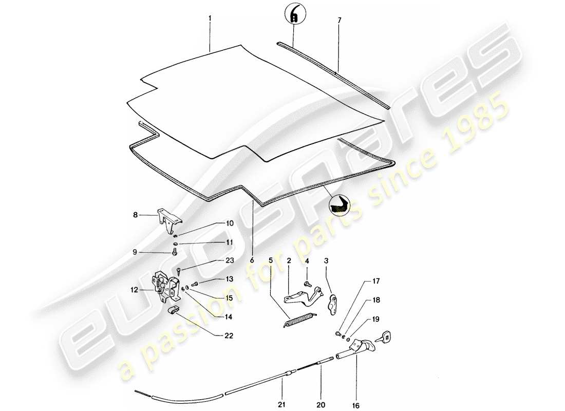 porsche 914 (1974) cover part diagram