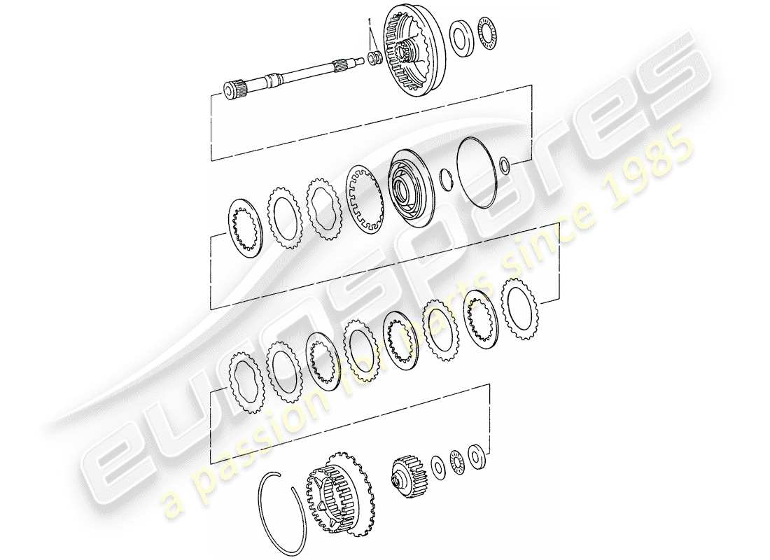 porsche 993 (1996) tiptronic - drive shaft part diagram