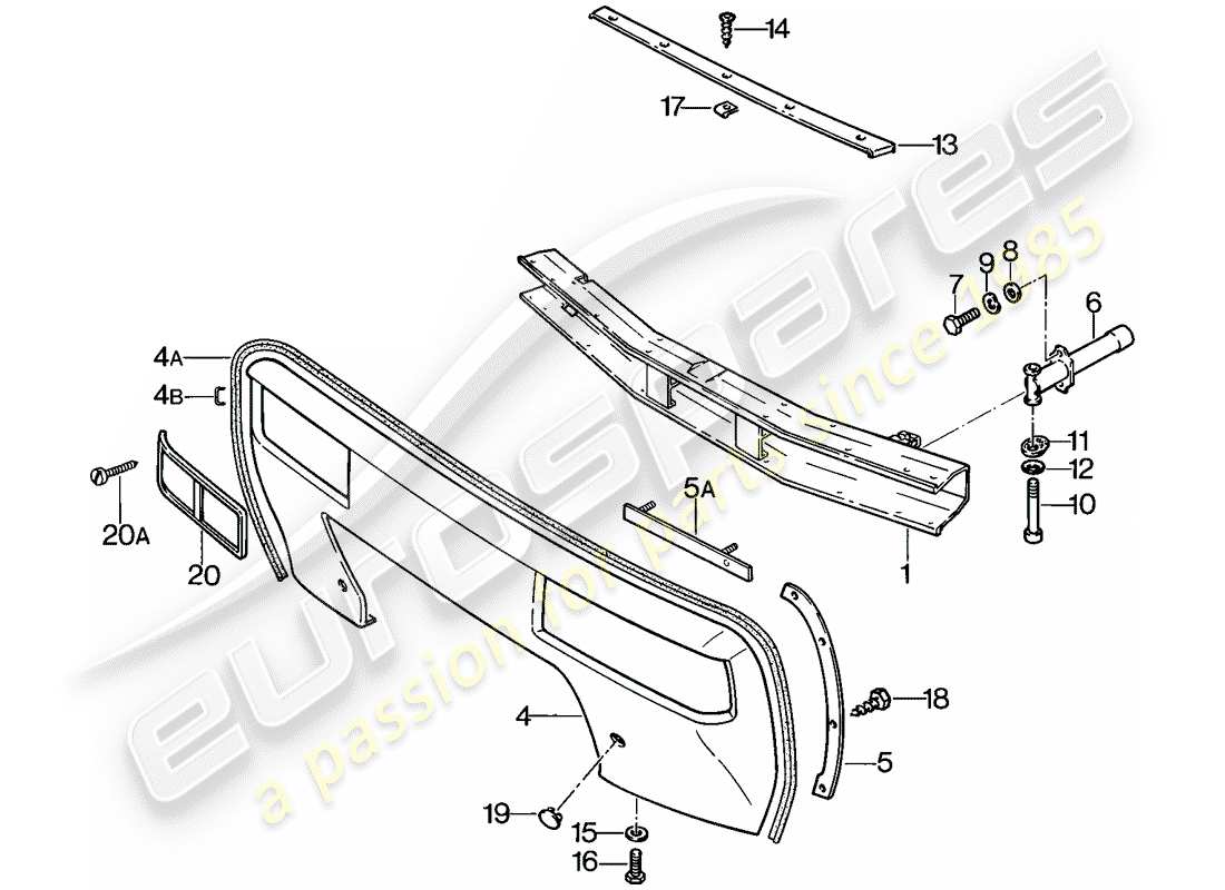 porsche 928 (1981) bumper part diagram