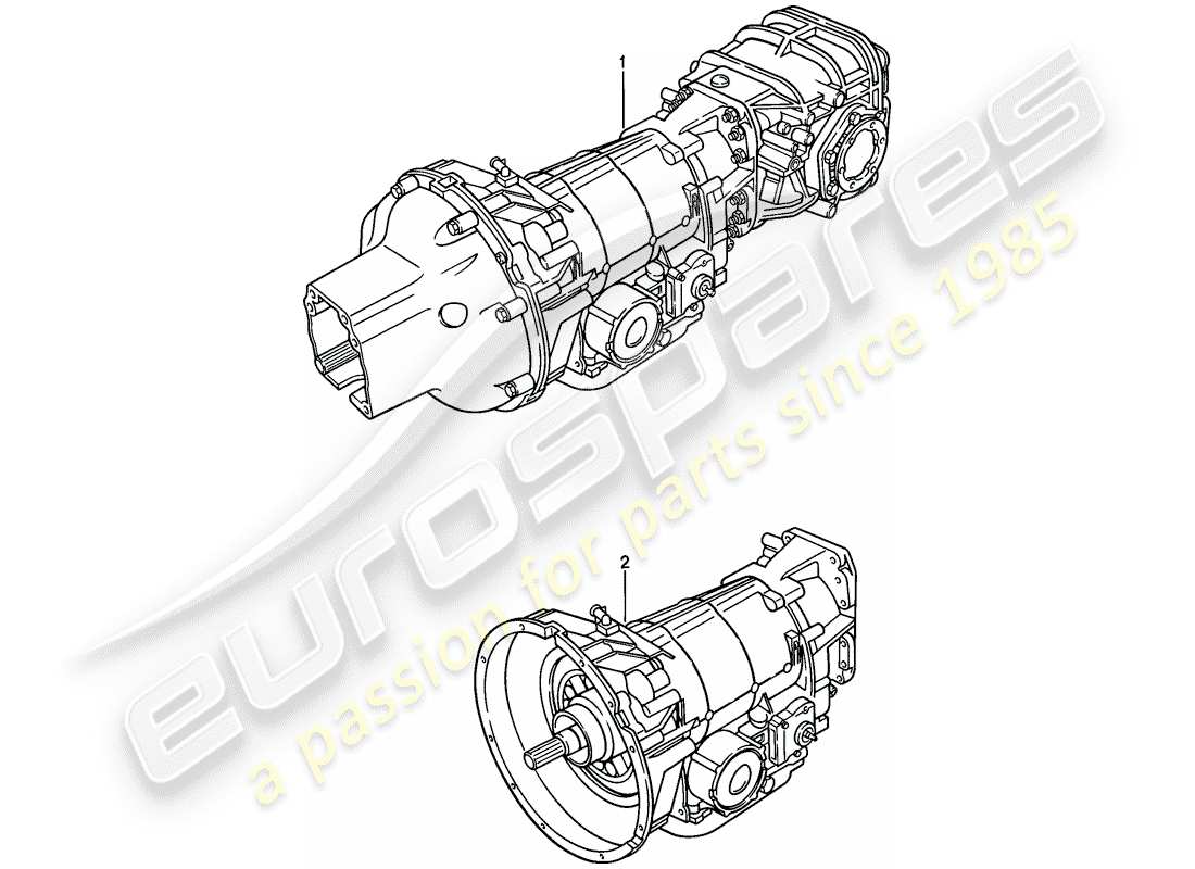 porsche 928 (1980) replacement transmission - automatic transmission part diagram