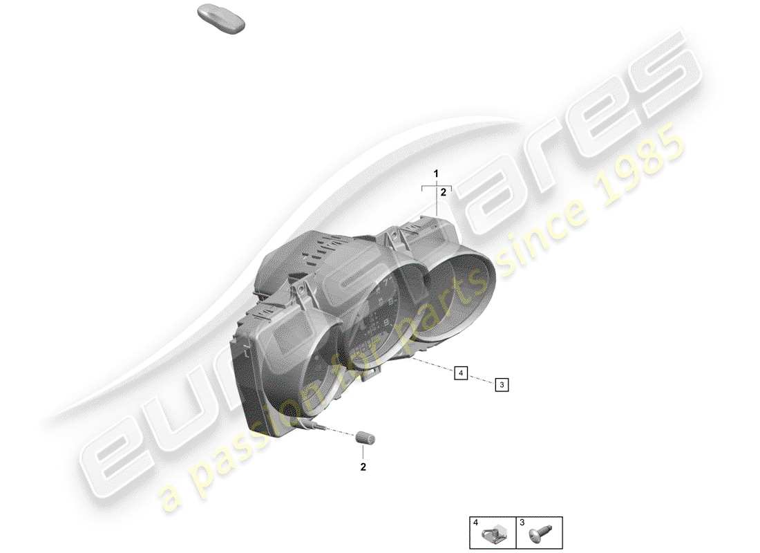 porsche boxster spyder (2019) instrument cluster part diagram