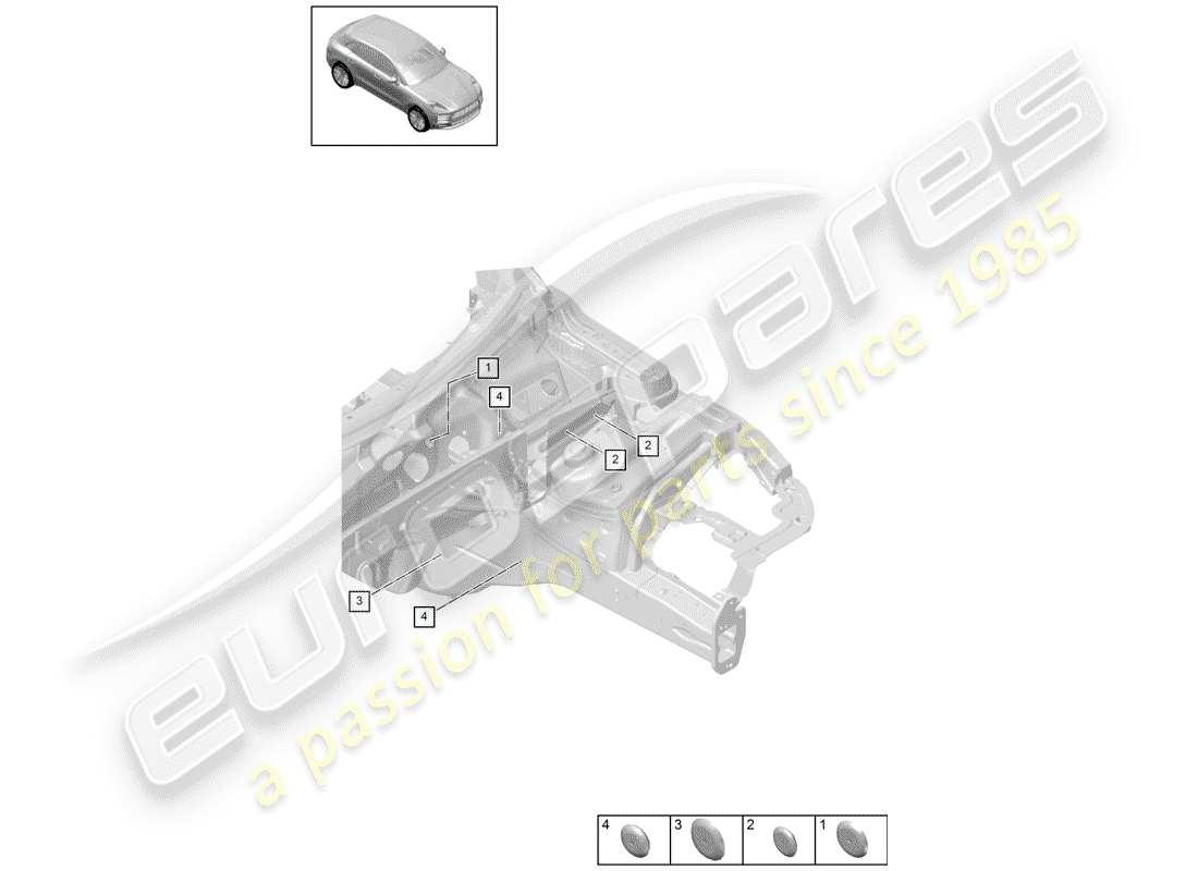 porsche macan (2019) plug part diagram