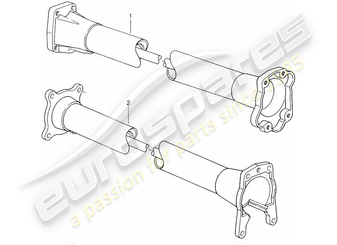 porsche replacement catalogue (1980) central tube part diagram