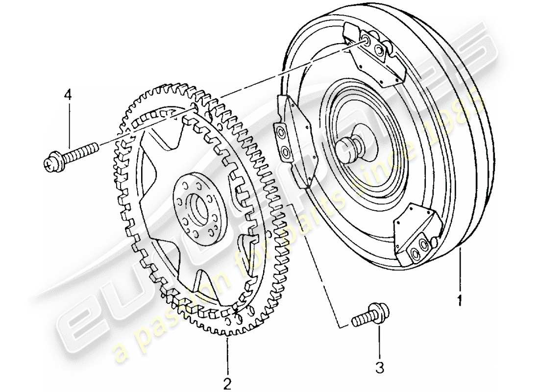 porsche 996 (2002) tiptronic - - torque converter - driving disk - d >> - mj 2001 part diagram