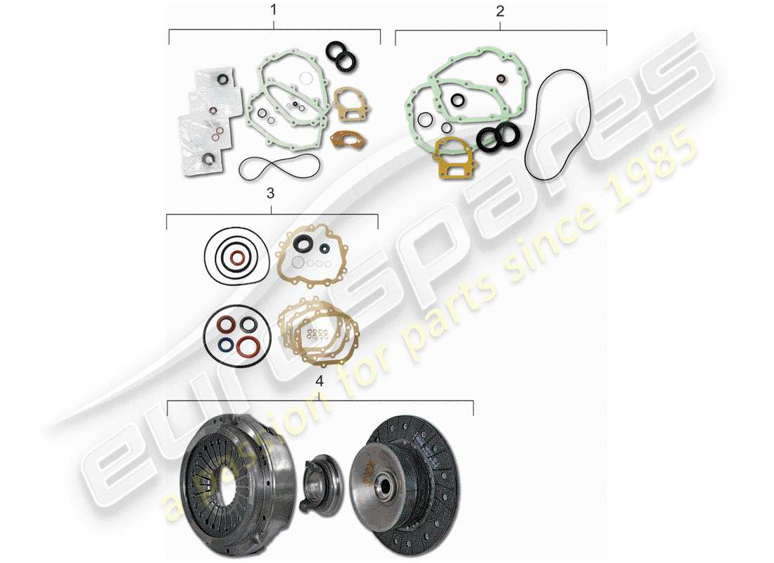 porsche 911 (1981) gasket set part diagram