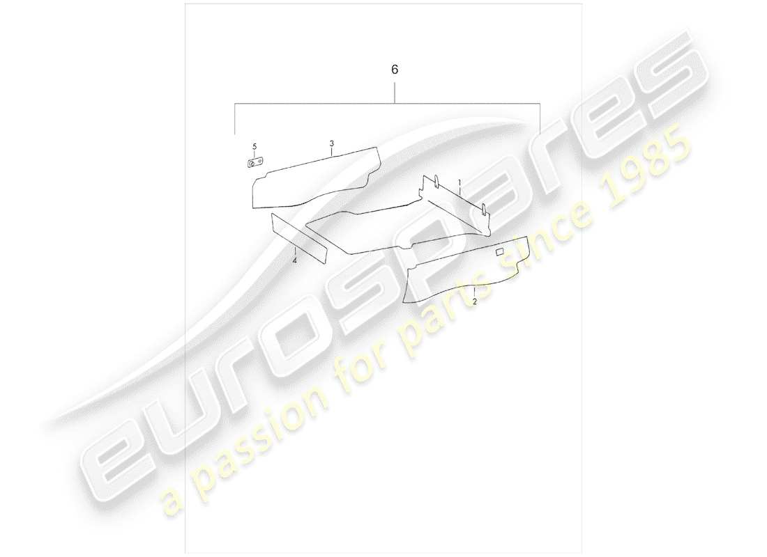 porsche 911 (1971) interior equipment part diagram