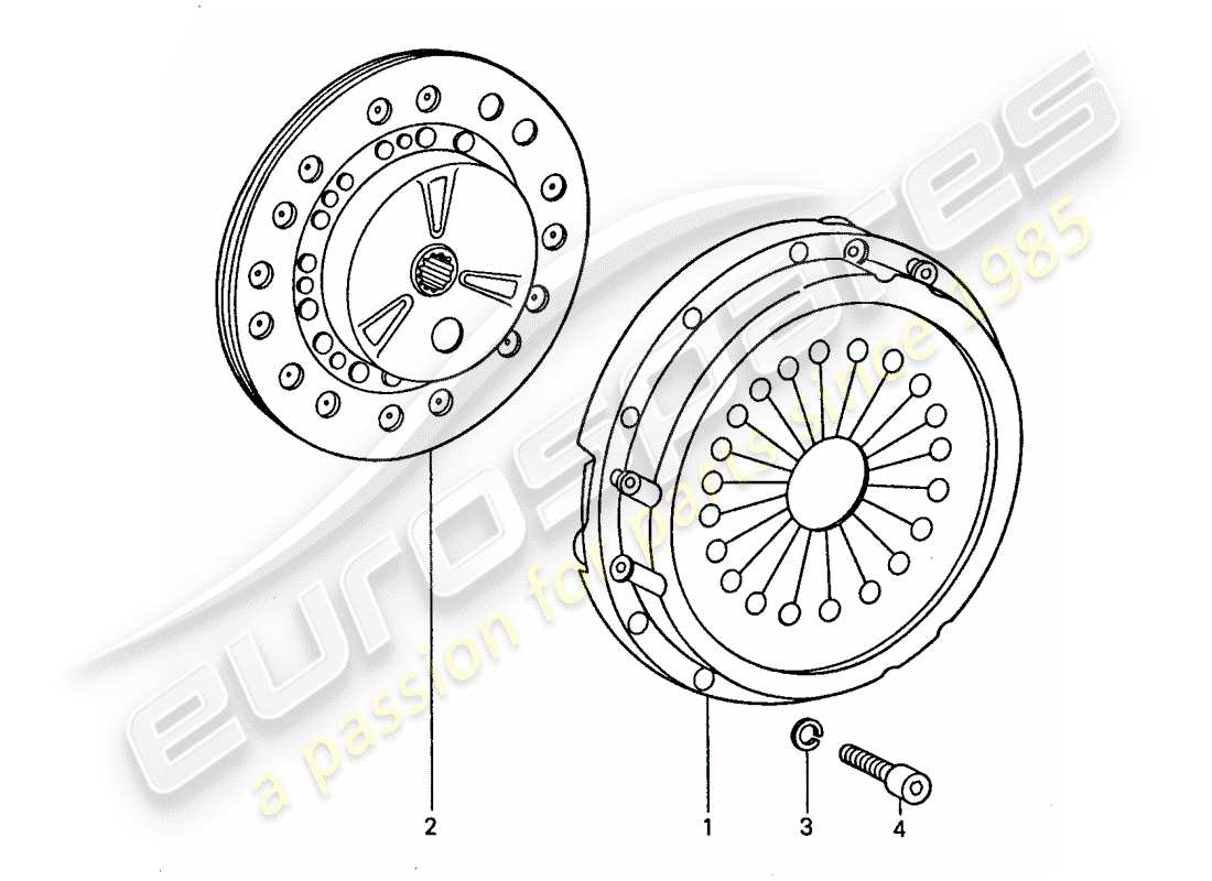 porsche 911 (1976) clutch part diagram