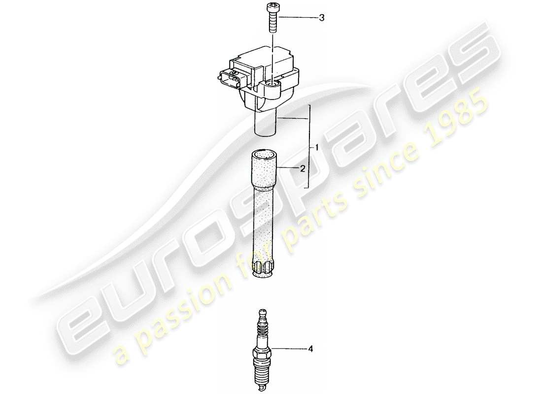 porsche 996 (2001) ignition system part diagram