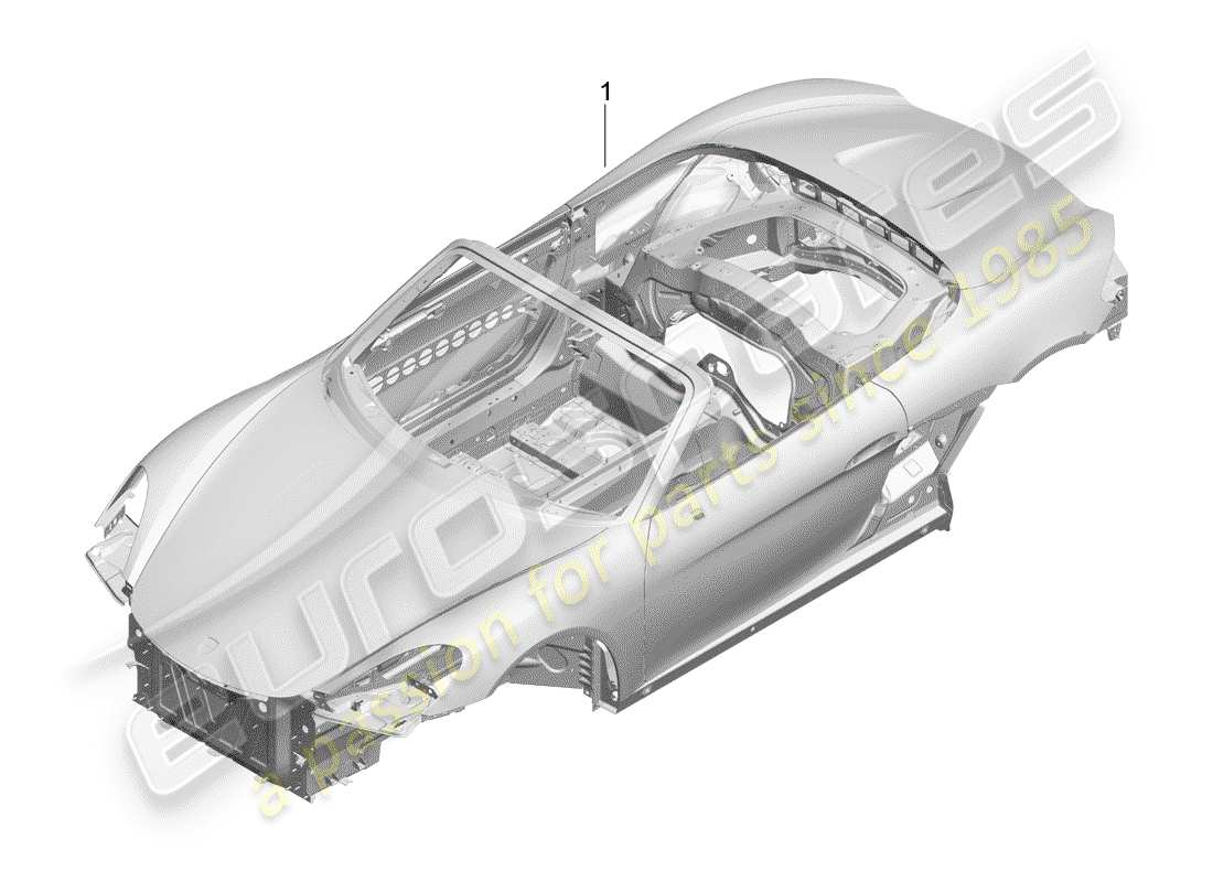 porsche 718 boxster (2020) car body part diagram