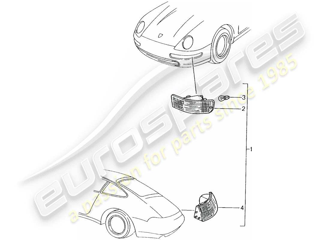 porsche tequipment catalogue (2007) turn signal part diagram