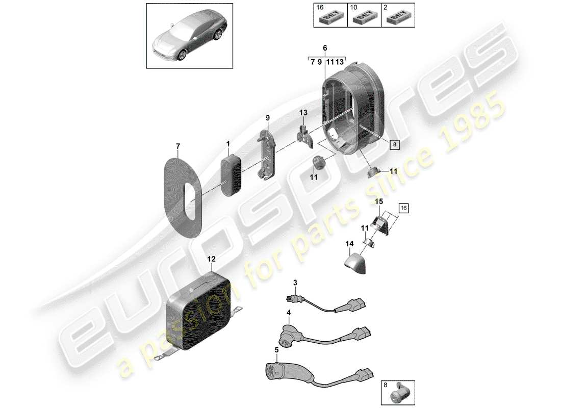 porsche panamera 971 (2020) central control unit part diagram