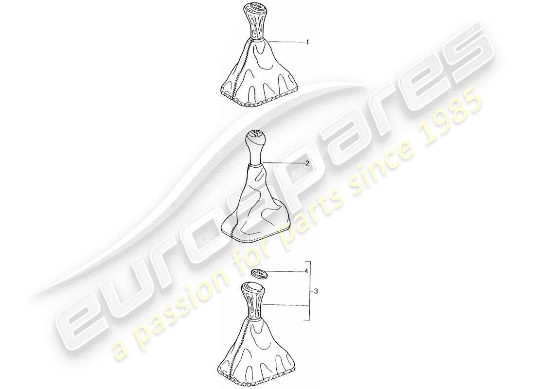 porsche tequipment catalogue (2011) gearshift knob part diagram