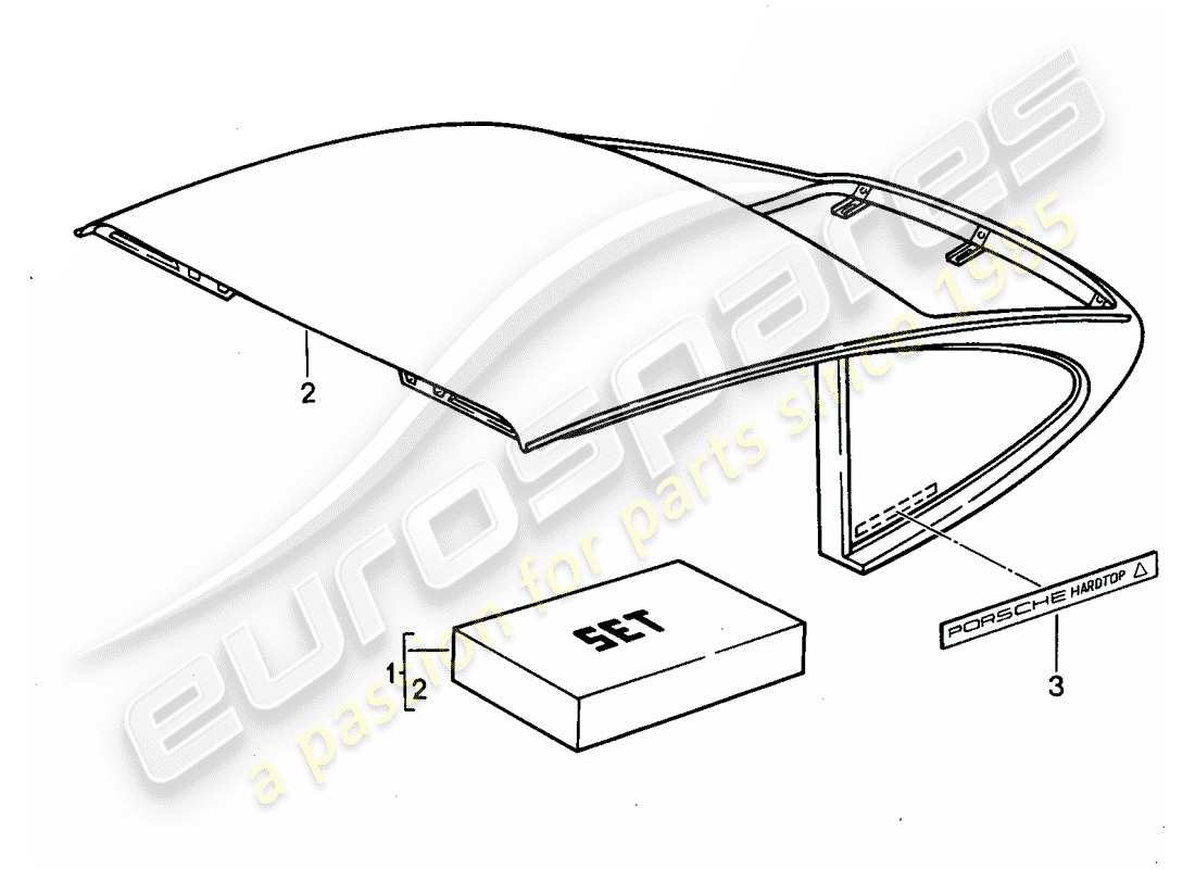 porsche tequipment catalogue (1991) roof transport system part diagram