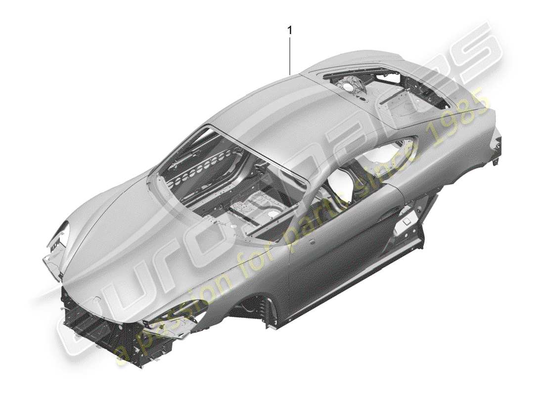 porsche 718 cayman (2020) car body part diagram