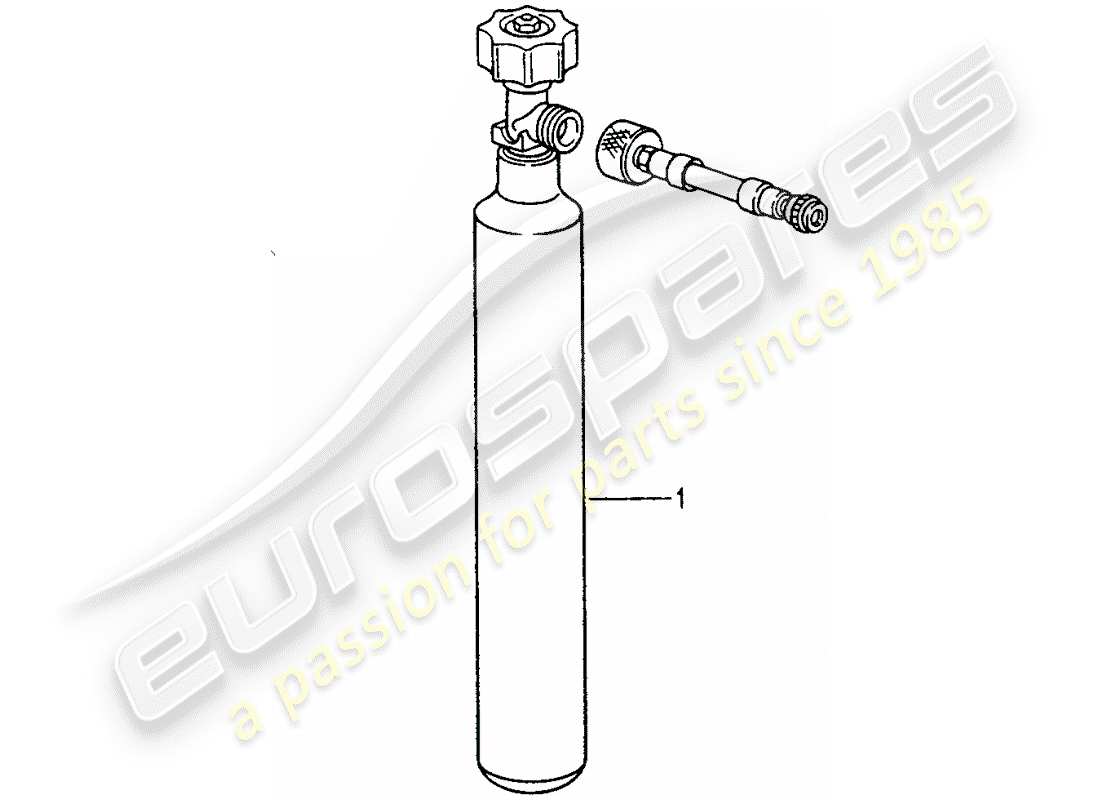 porsche replacement catalogue (2009) compressed air bottle part diagram