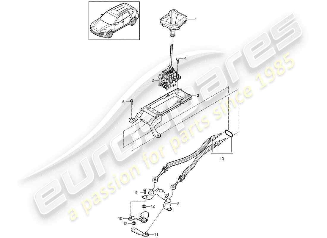 porsche cayenne e2 (2016) transmission control part diagram